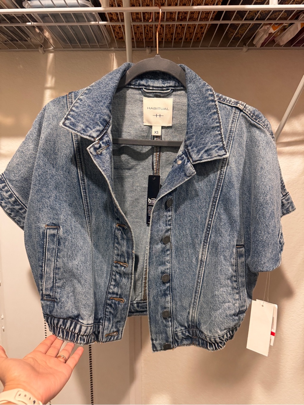 Habitual Light Blue Short-Sleeve Denim Jacket